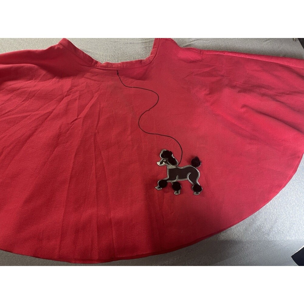 Pink Poodle Skirt Felt Handmade Women’s 44” Waist Halloween Costume  Full Circle